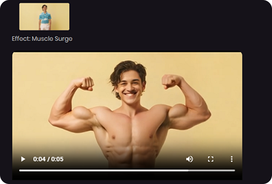 share generated ai muscle video