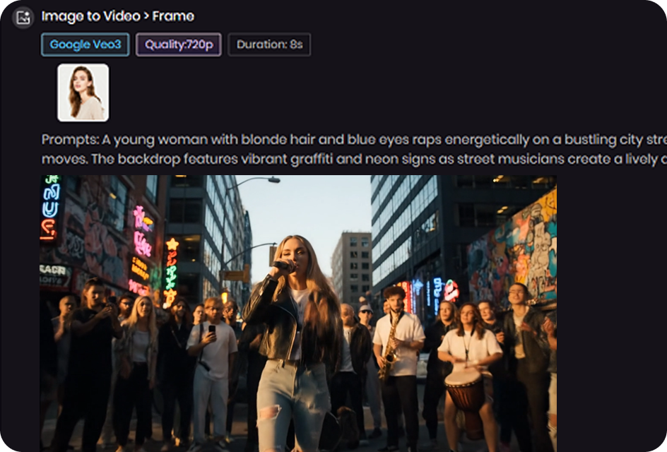 share generated social media video