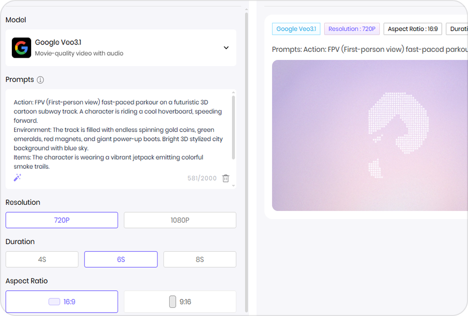 customize subway surfer video parameters