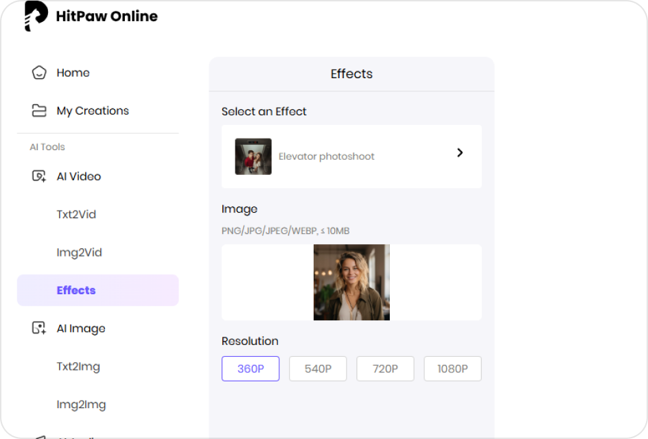 upload a personal photo