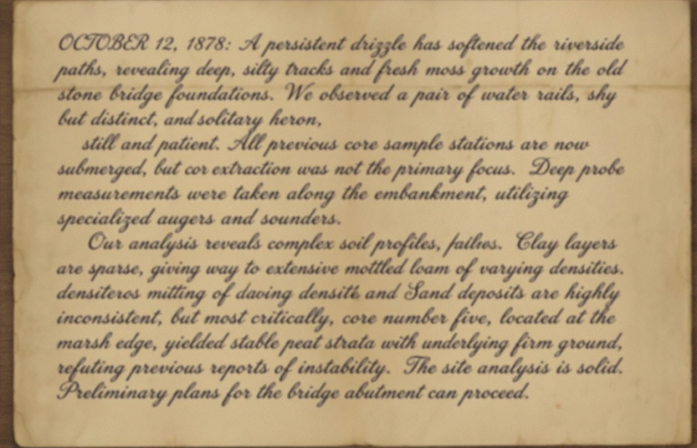 old damaged document 