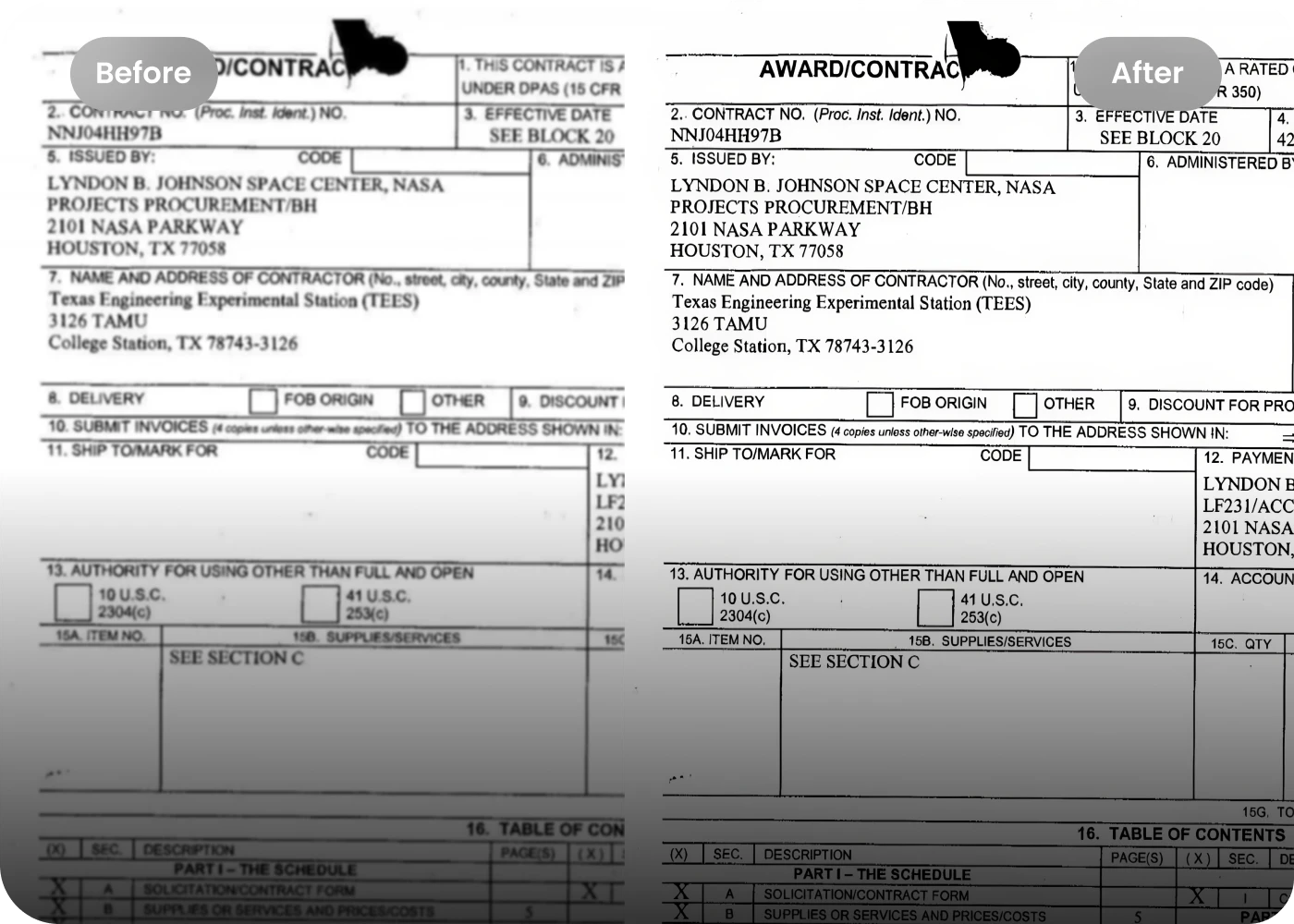 upscale images of offical documents 