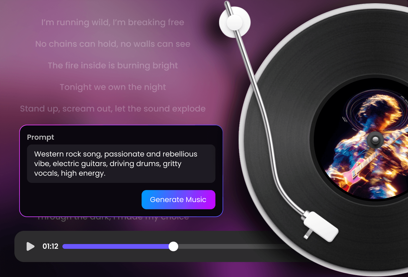 AI text to music generator creating music from text instantly