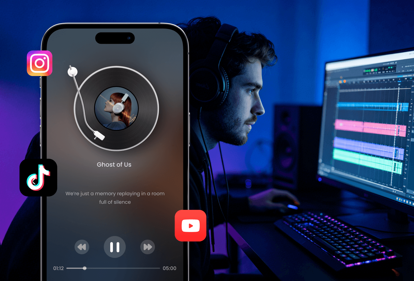 download text to music mp3 with high quality audio output