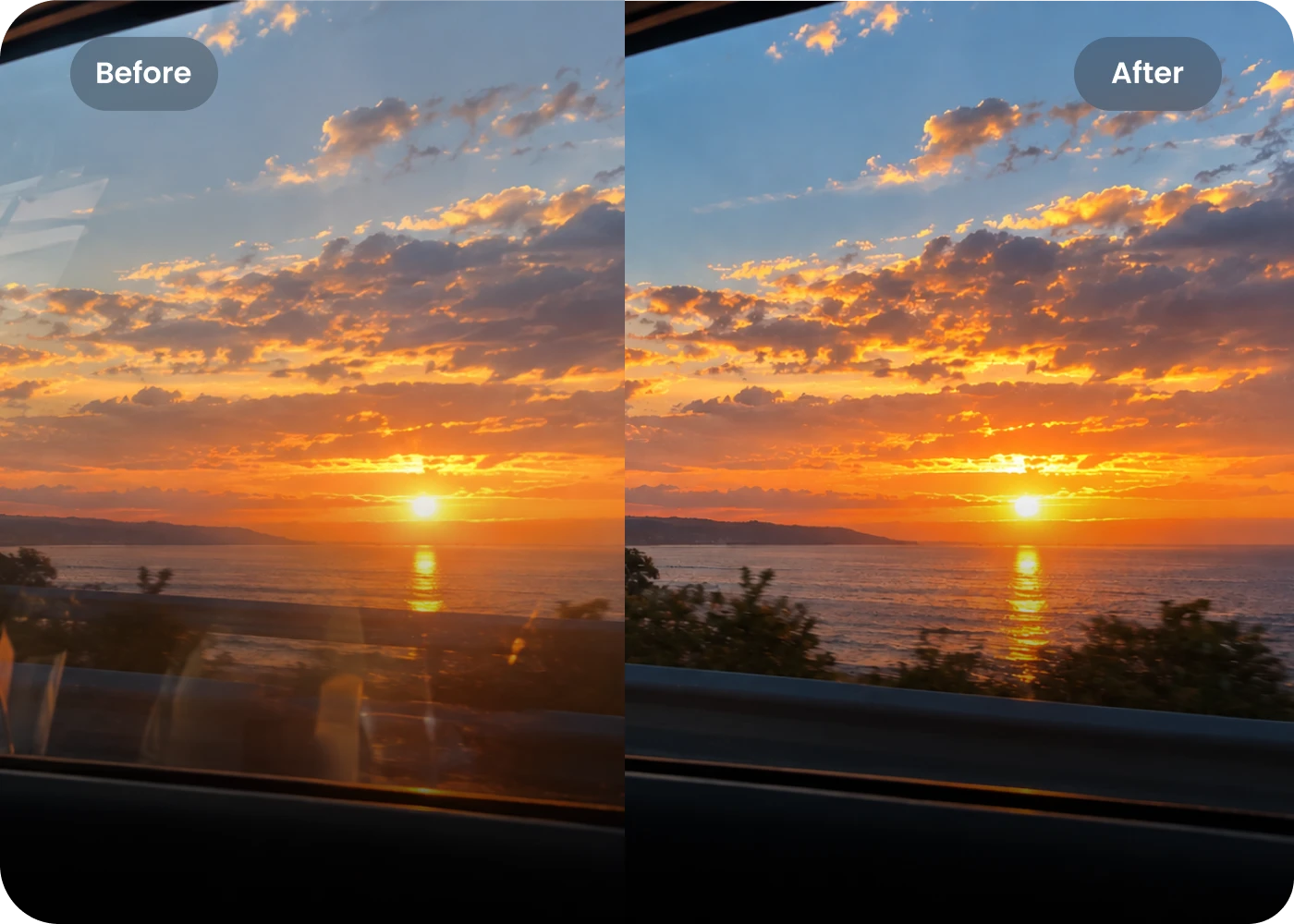 remove windows reflection from photo