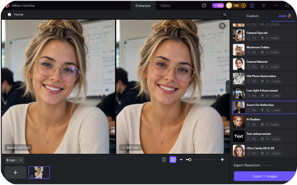 remove eyeglass glare