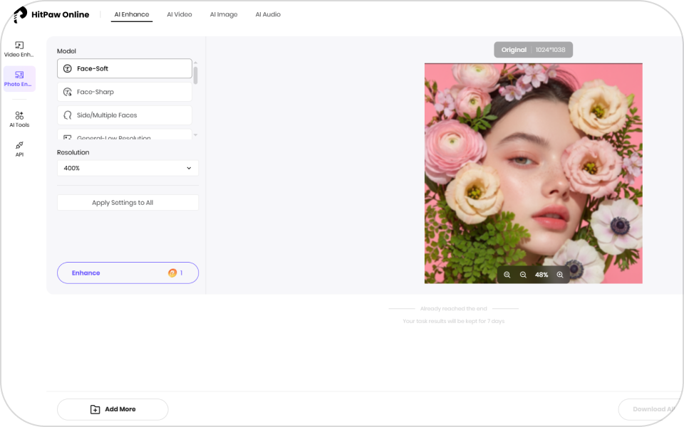 select ai model to upscale gpt image