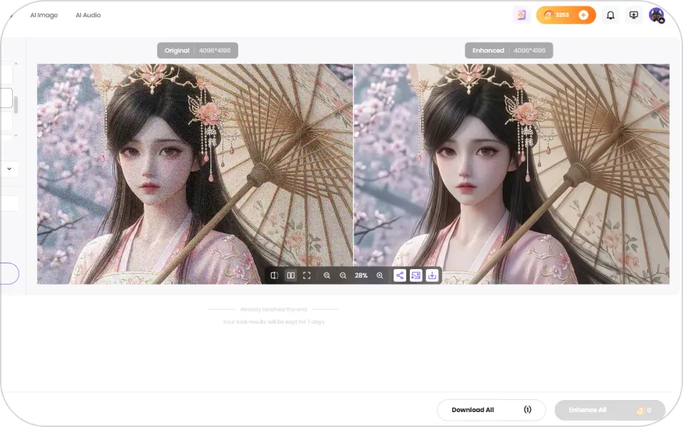 Preview and download high-quality photo with hitpaw online photo cleaner
