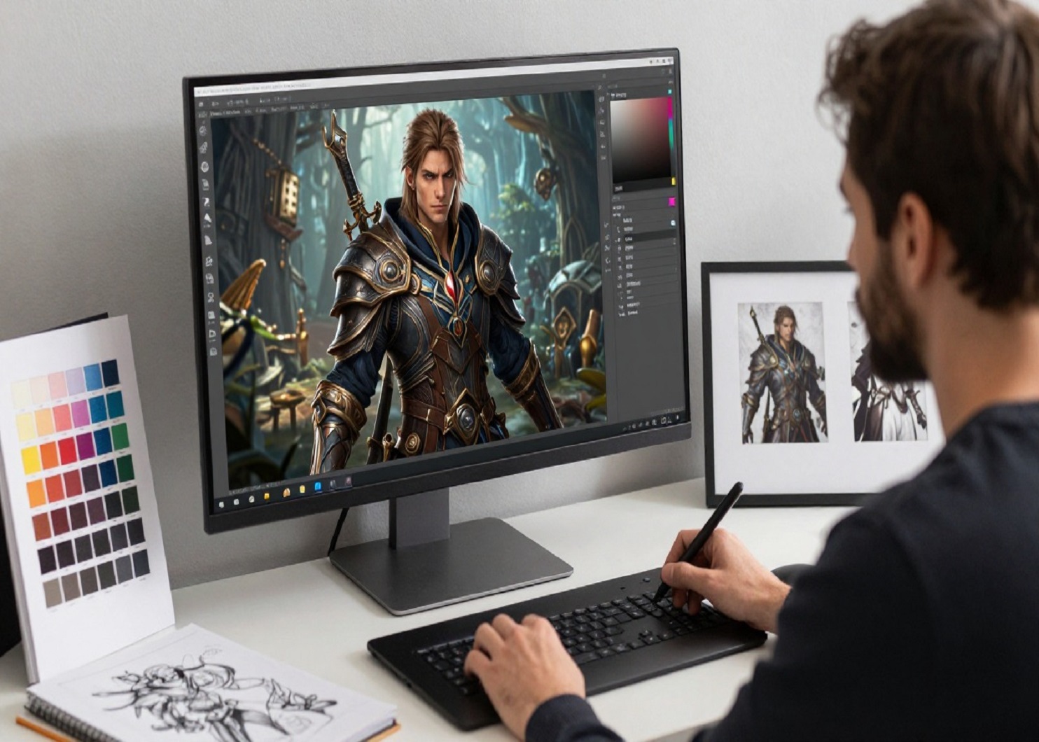 Game concept artists AI art 