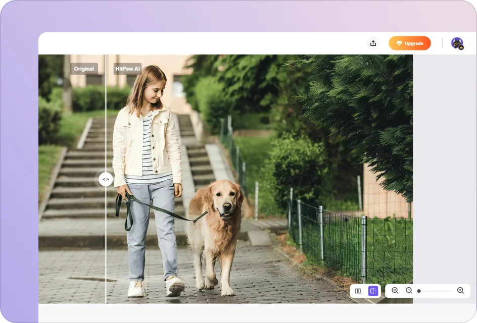 Preview and download upscaled 4K image