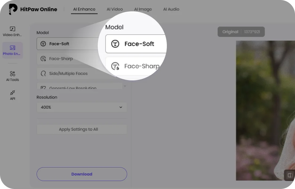 choose image enhancement model