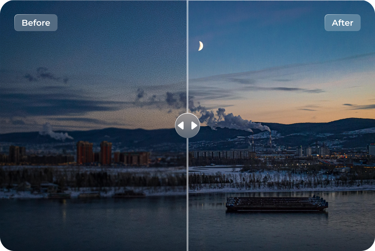 remove grain from low-night image