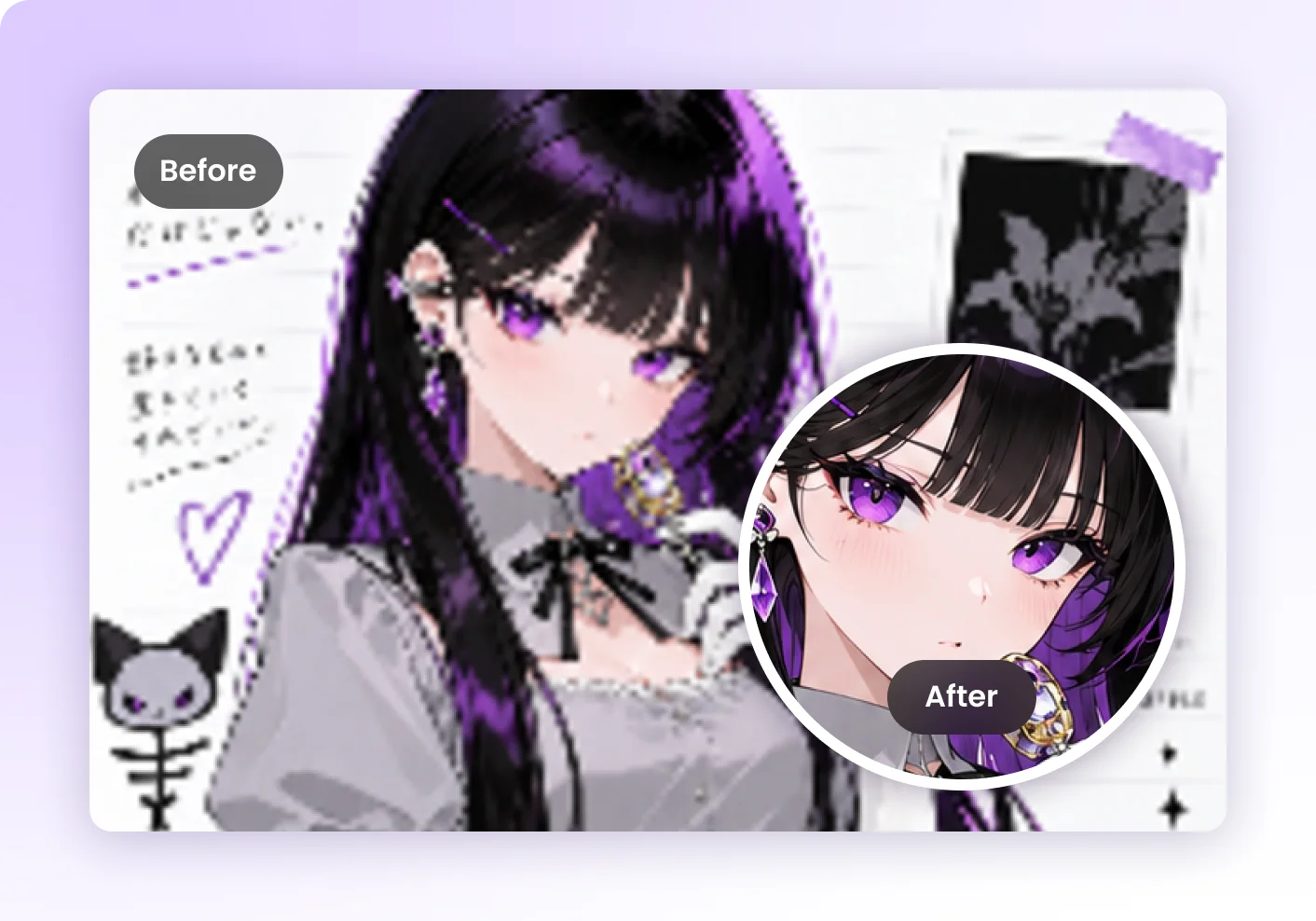 Upscaled anime image