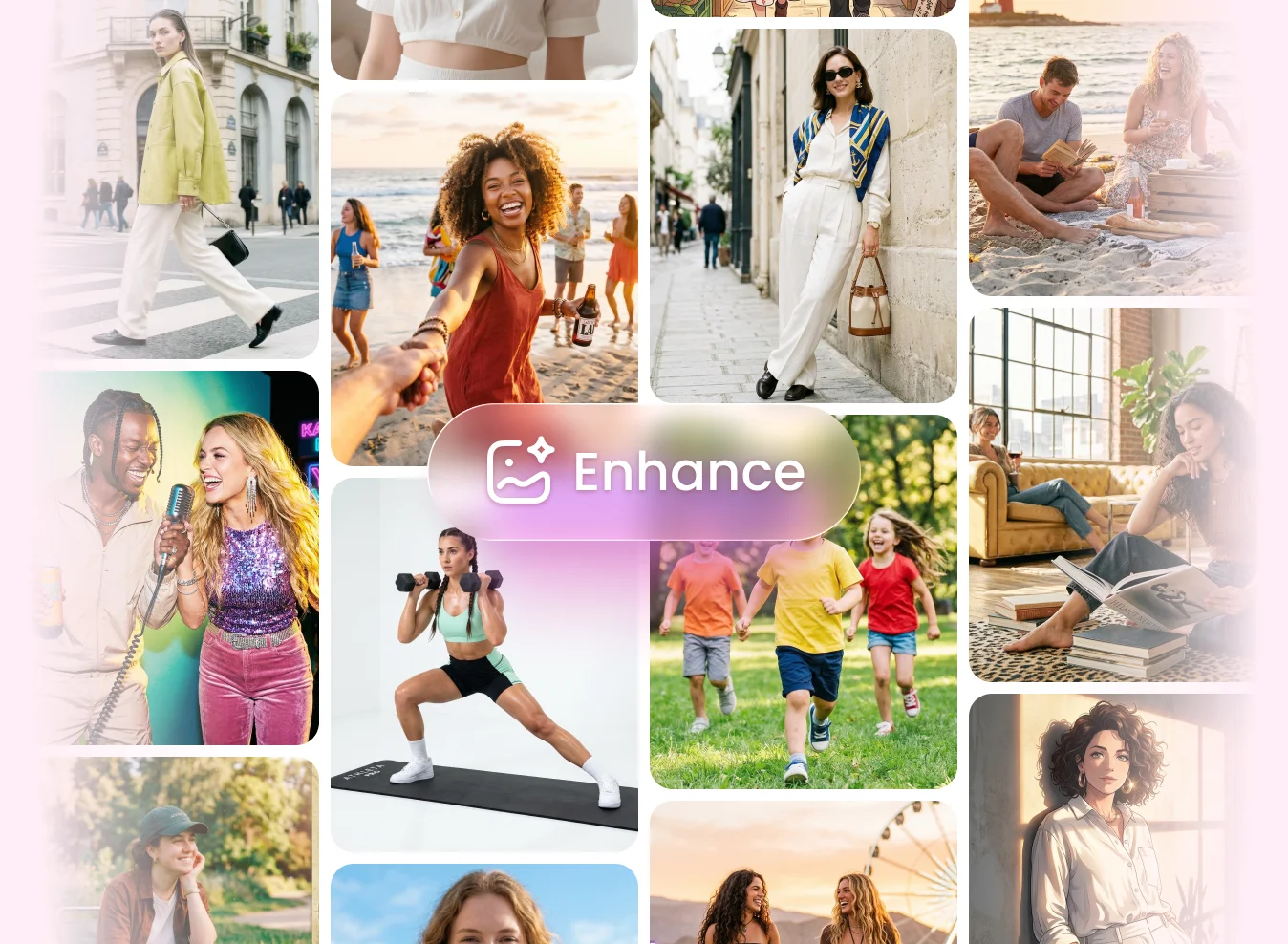 Upscale portraits products and landscapes