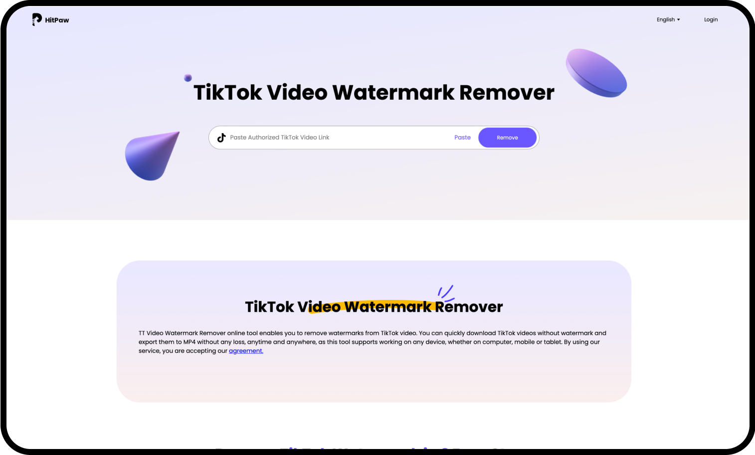 tiktok watermark remover free