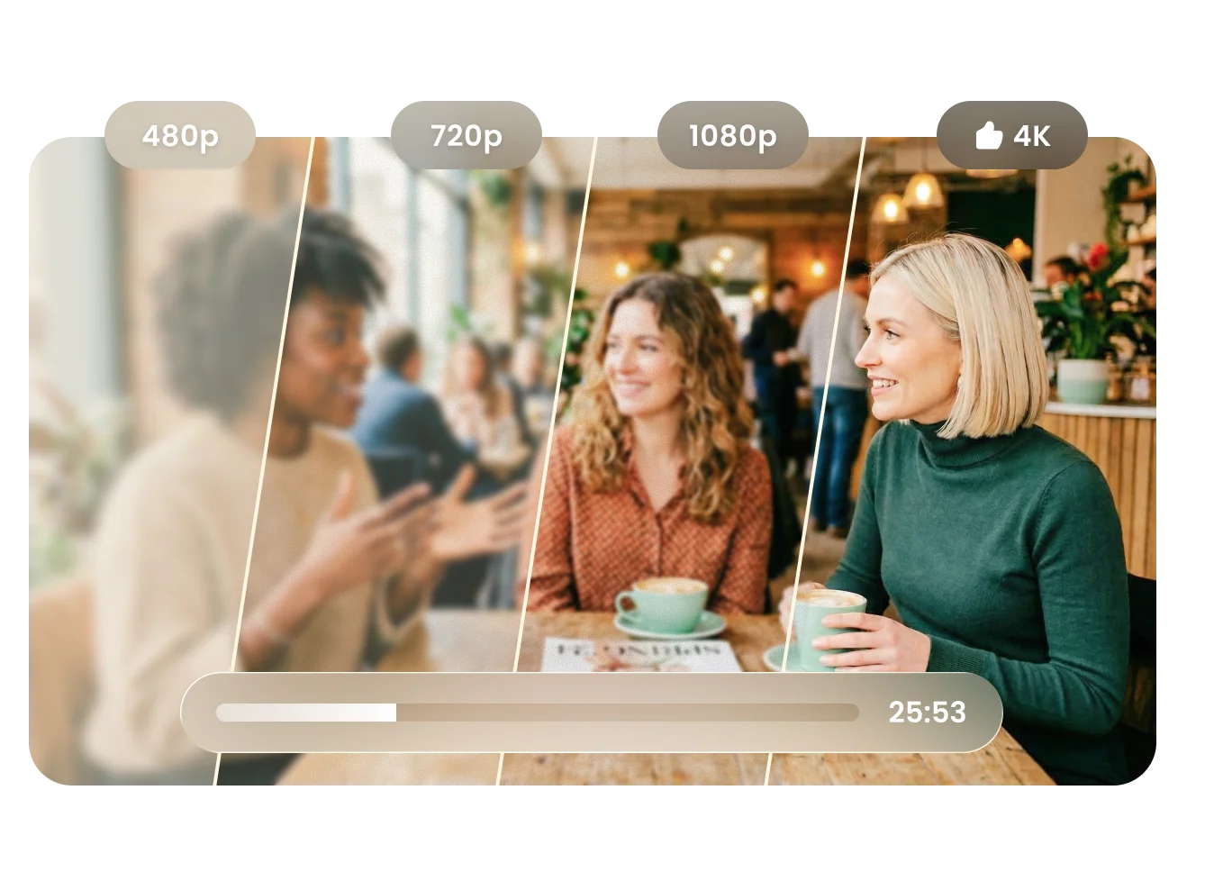 AI upscale video to 4K online