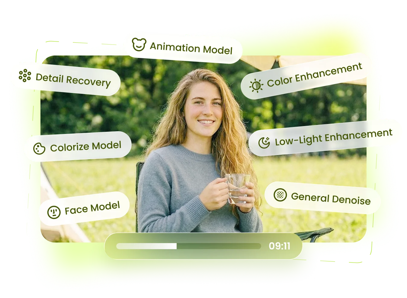 AI models for video enhancement