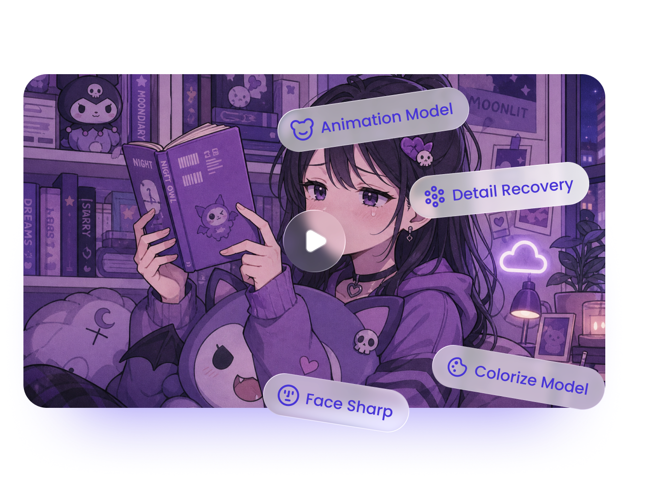 AI video sharpener for different video types