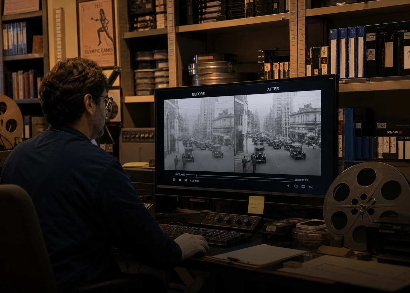 old video restoration for archivist-historical-project