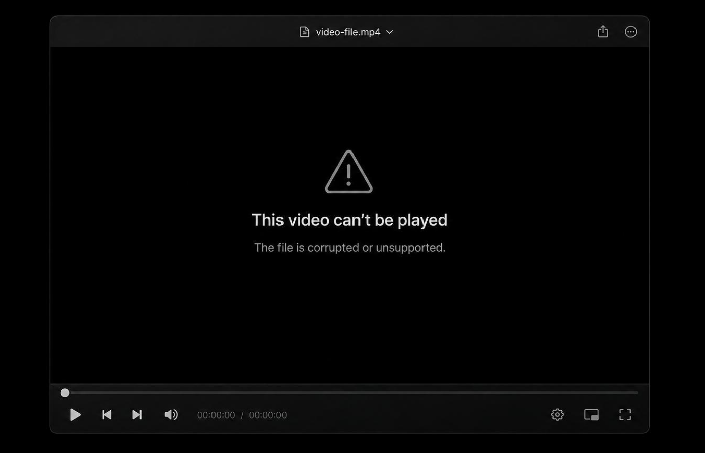 video playback failed
