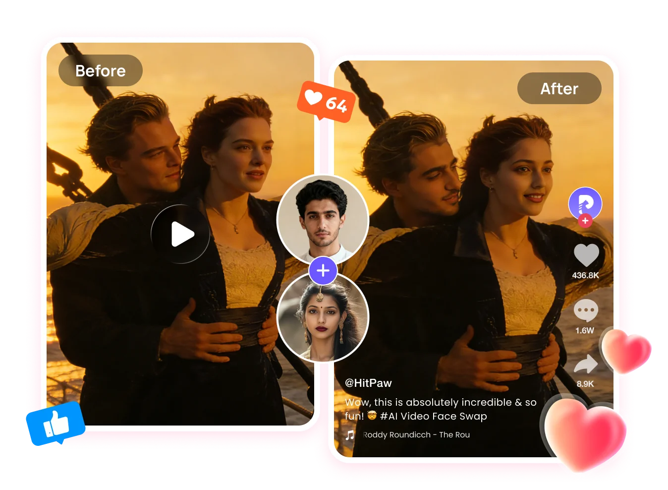 share face swap video