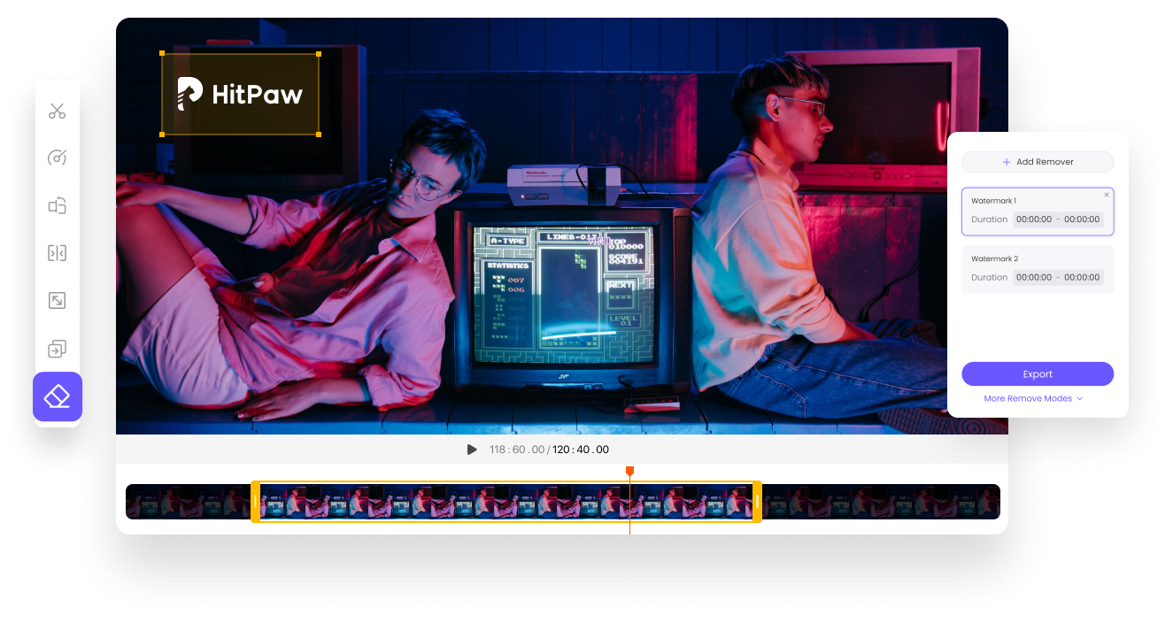remove text from video online