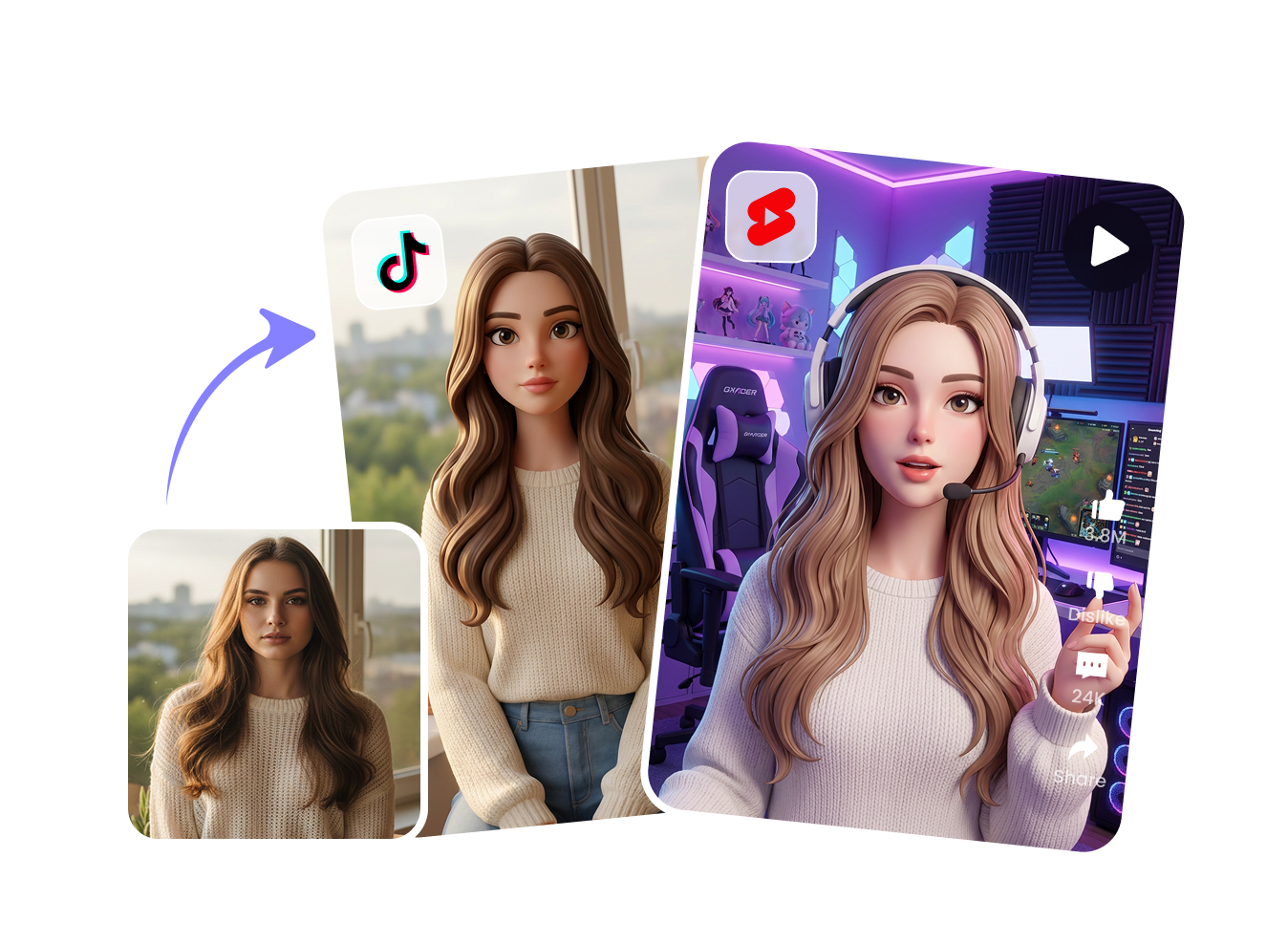 convert raw footage into creative videos