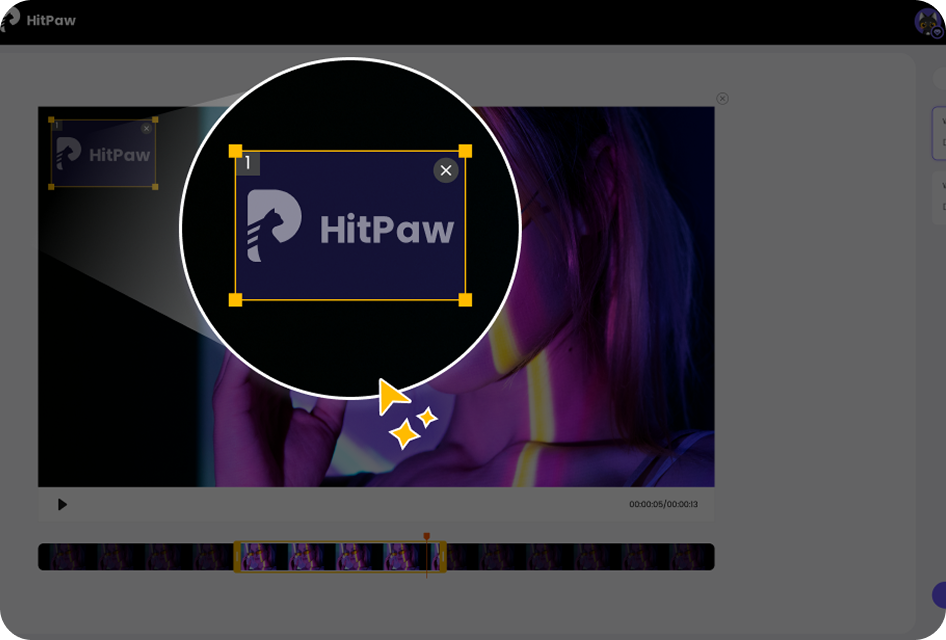 select watermark area