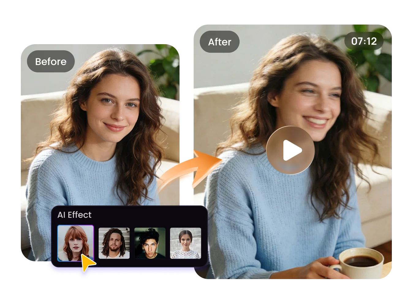 one click ai face animation