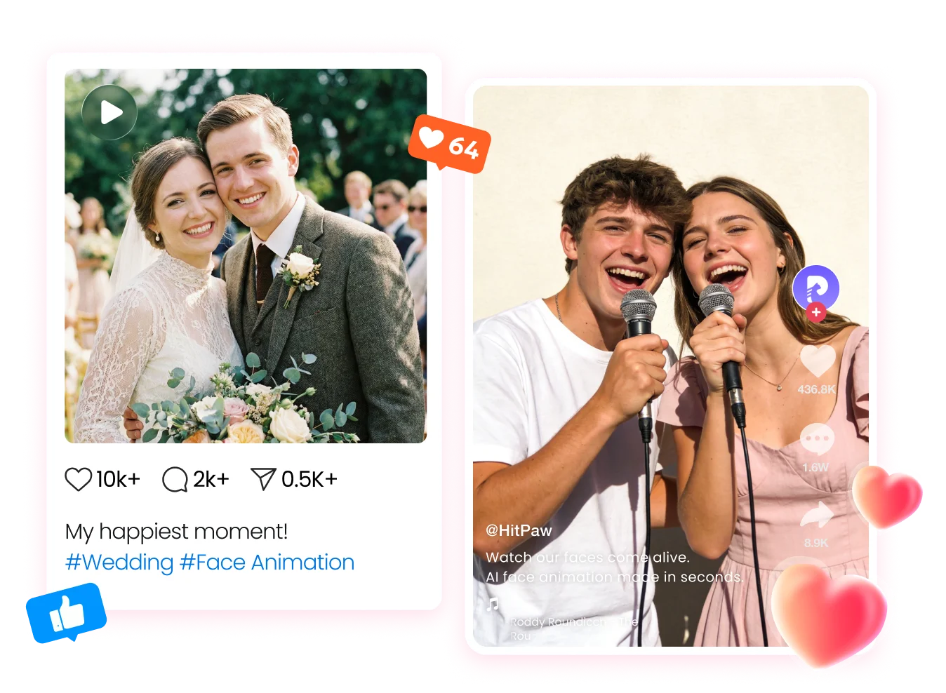 share animated face video anywhere