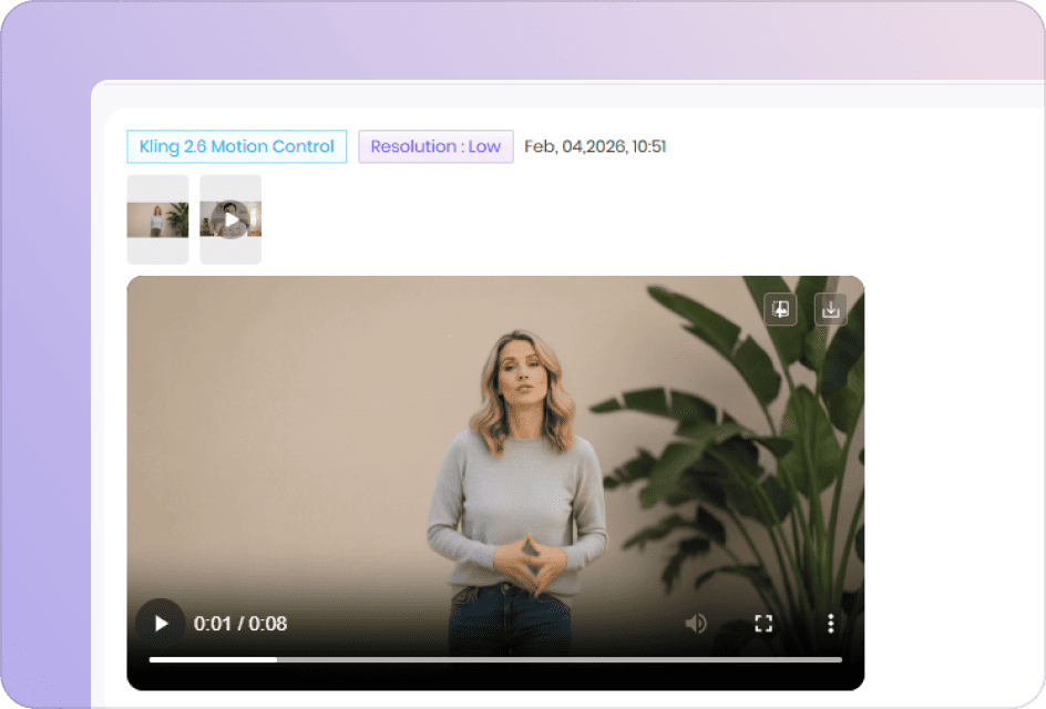mimic action and download