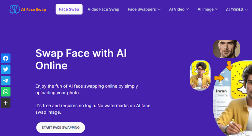 quick template-based face changer