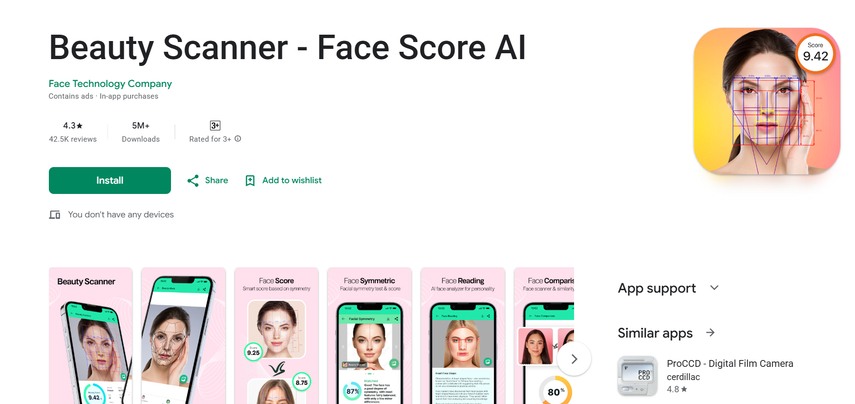 beauty scanner app