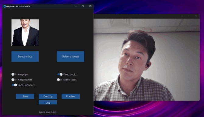 deep live cam real time face swap