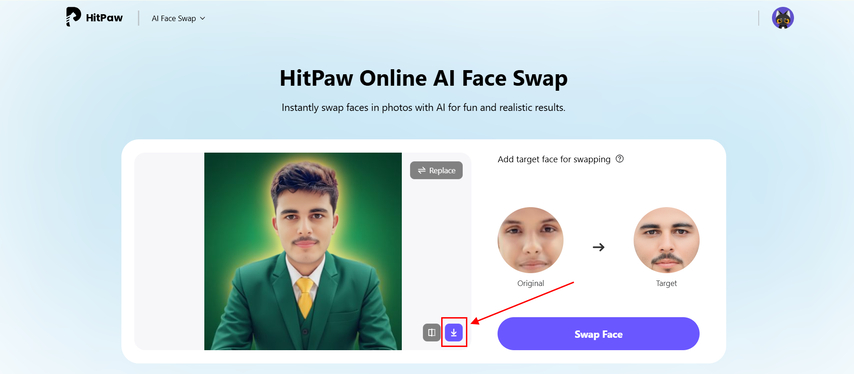 save your new swapped picture to device