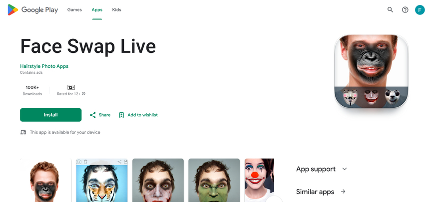 real time mobile face swap for calls