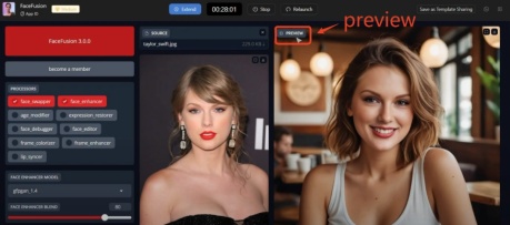 facefusion ai video face swap app pc