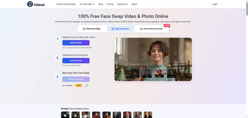 go to vidwud face swap
