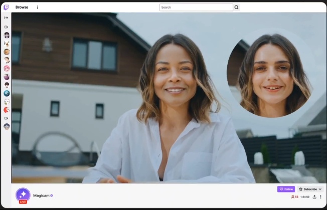 magicam real time face swap