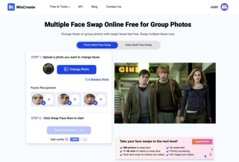 miocreate ai free video face swap online