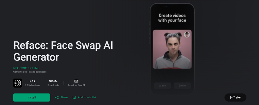 mobile face swap application