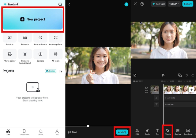 apply capcut swap creation effect
