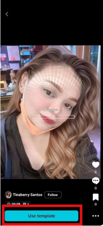 pick suitable face swap template in capcut