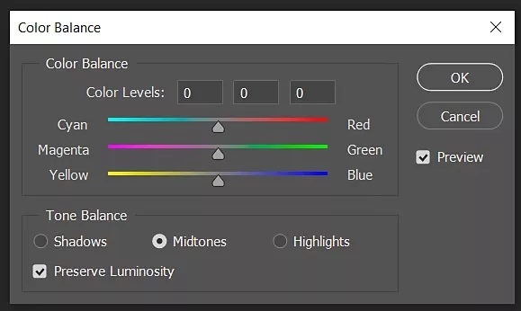 adjusting color balance