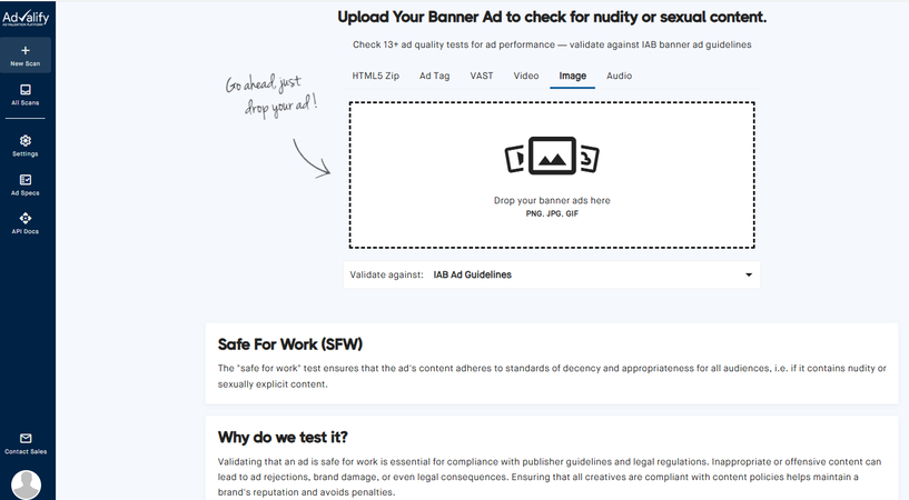 AdValify NSFW image detector
