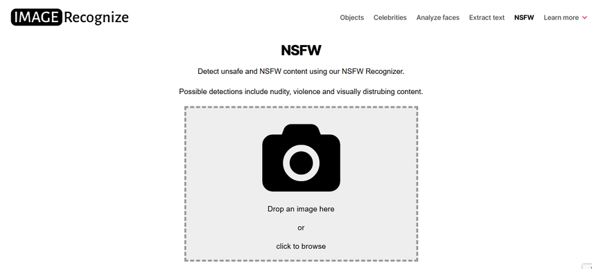 Image Recognize NSFW image detector