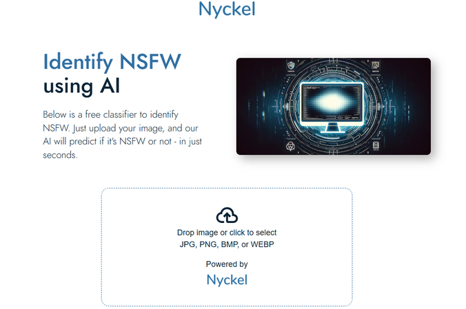 Nyckel NSFW image detector