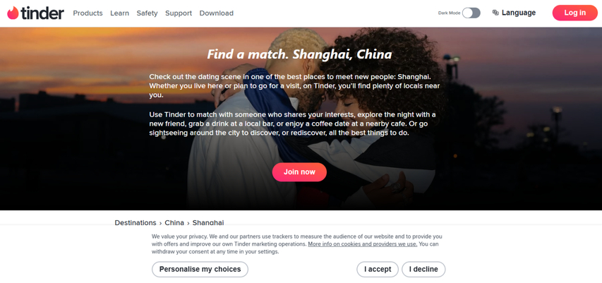 Tinder Chinese dating app