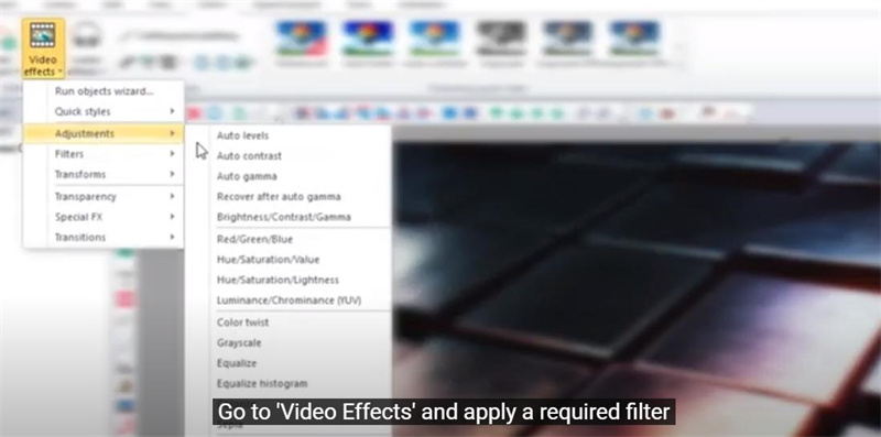 change the color of a video