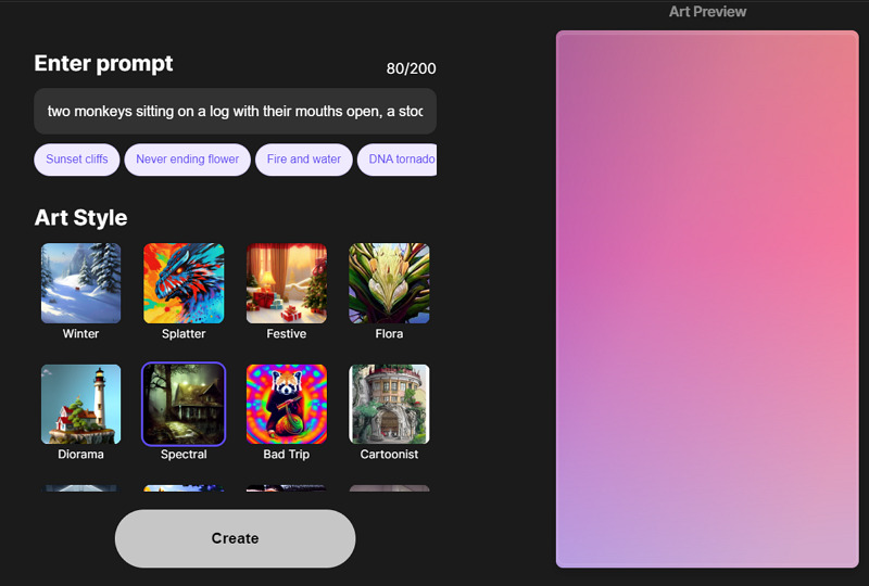 HitPaw AIアートプロンプトのテキストを画像にする